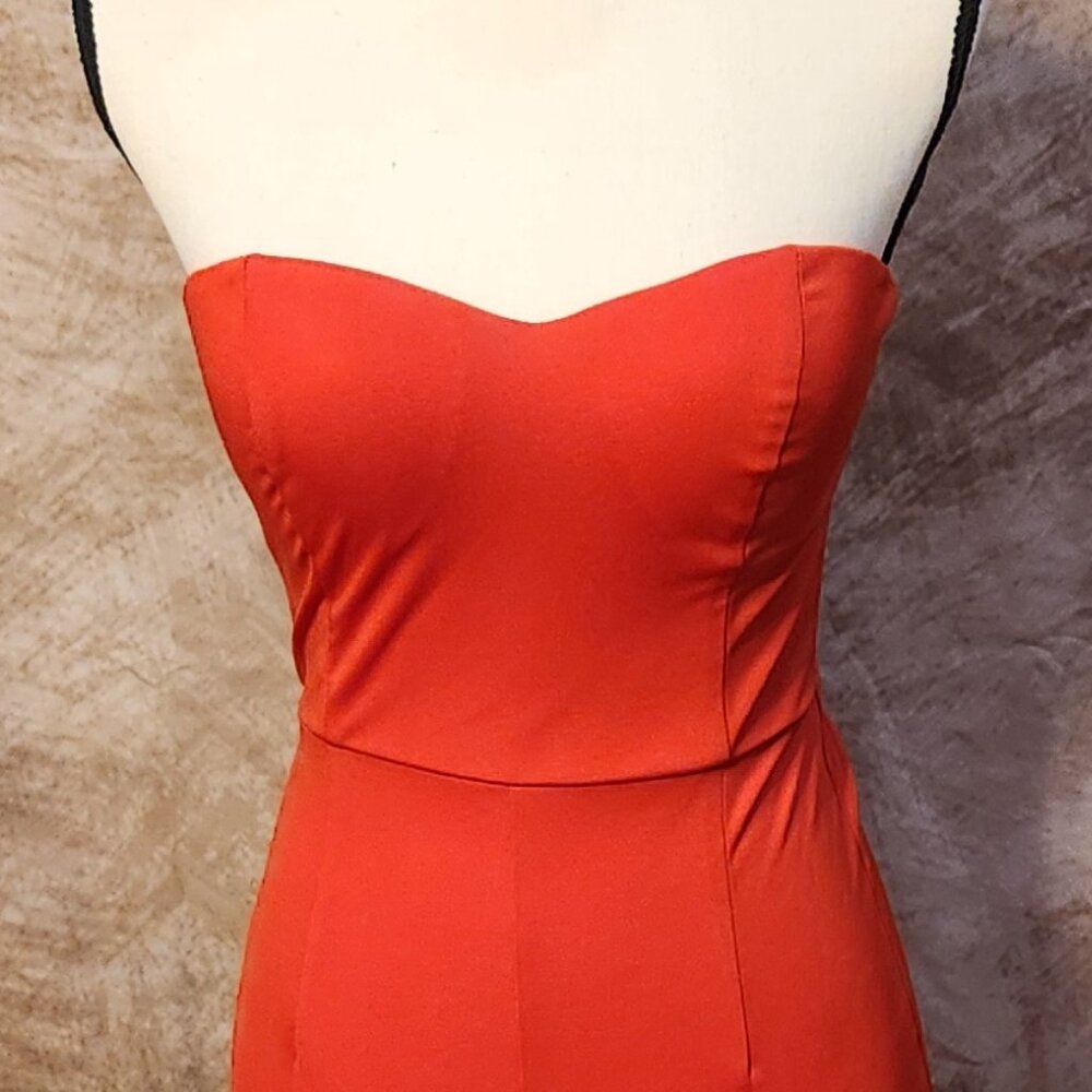 Strapless Mermaid Gown – Red – Size S - Picture 8 of 15
